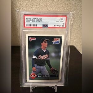 1993 Donruss Chipper Jones Rookie Card PSA 8
